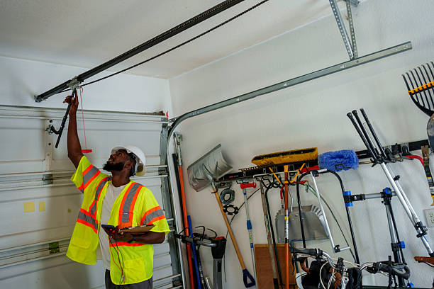Professional Garage Door Panel Replacement technician working in Ramsey County County, ND
